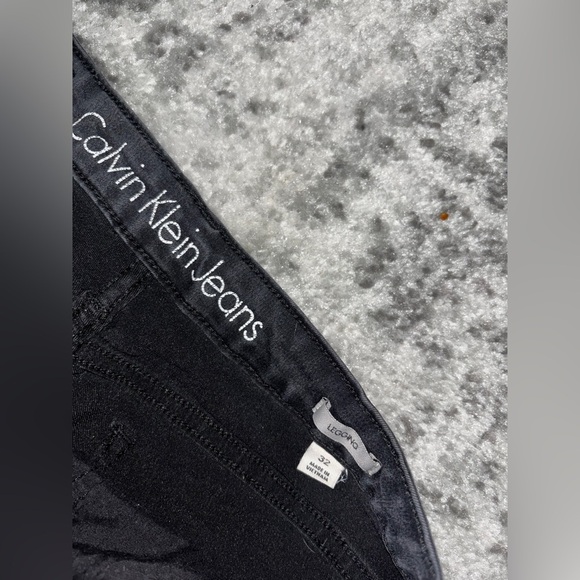 Calvin Klein Jeans Black Skinny Fit Stretch Denim Jeans Size: 32/ US14 (long) - Picture 5 of 5